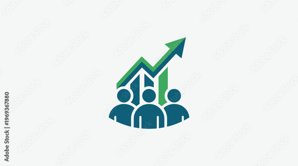 Fototapeta premium Team Success and Growth Concept Logo