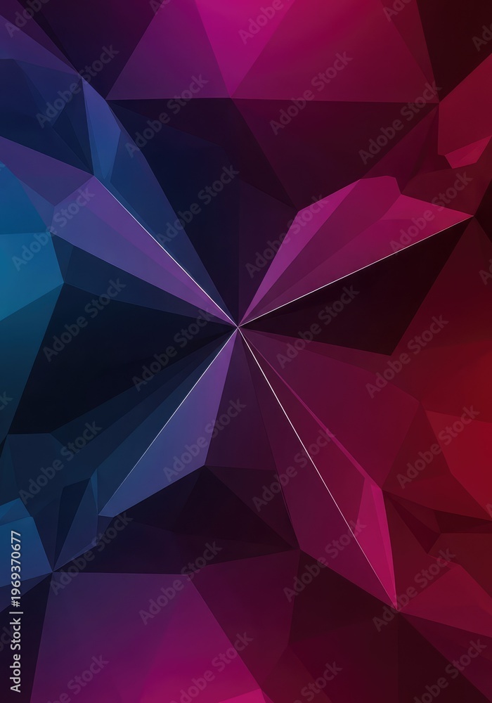 Obraz premium Abstract background blending deep colors and geometric forms, illustrating complex dimensional harmony and infinite spatial flow, abstract, blending, deep