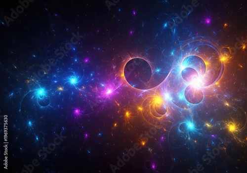 Expansive vibrant abstract background featuring an infinite ethereal glowing energy field, ideal for modern graphic design templates, curve, blur, color