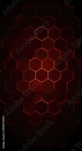 Intricate modern pattern featuring endless interlocking hexagonal shapes creating a deep, complex geometric background design, abstract, interlocking, array