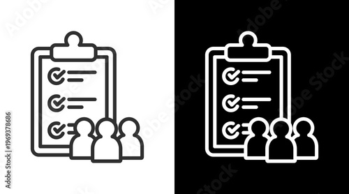 Protocol White Icon Set Vector 