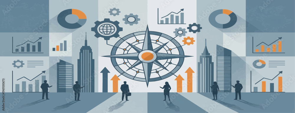 Obraz premium Business strategy and growth concept.
