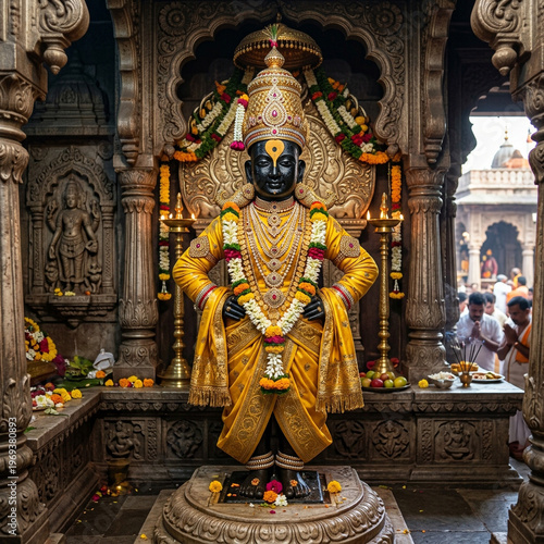 Traditional Idol of Lord Vitthal in the Sacred Pandharpur Temple