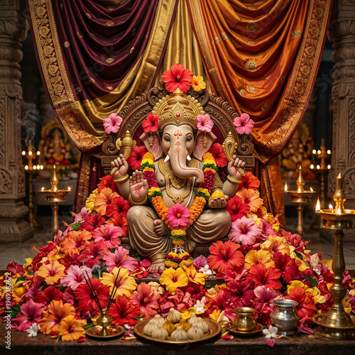 Lord Ganesha Statue Decorat...