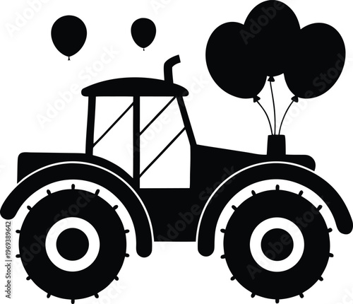 tractor on a white background