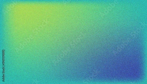 Smooth gradient of vibrant green and deep blue colors with subtle texture for background