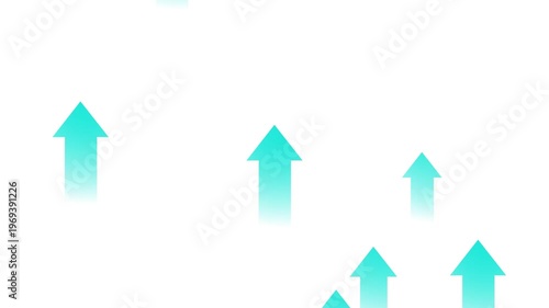 Business growth concept motion background loop, animation of arrows going up
