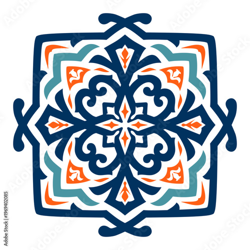 Geometric Ornament Tile Pattern Illustration