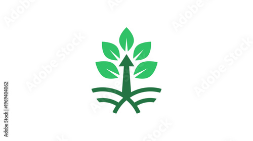 Eco-Friendly Upward Growth Logo Design