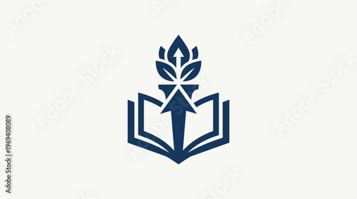 Abstract Logo Representing Education and Growth