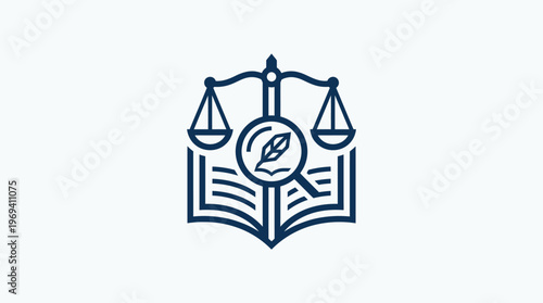 Legal Research and Justice Icon