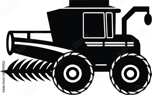 tractor silhouette vector illustration