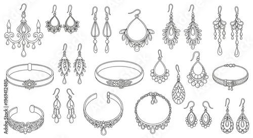 Collection of Elegant Diamond Jewelry Designs.