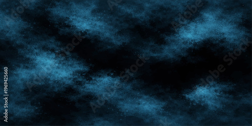 Abstract a captivating atmospheric scene with swirling clouds of blue and a dark night sky. the picture exudes an aura of mystery, contemplation and serenity. 