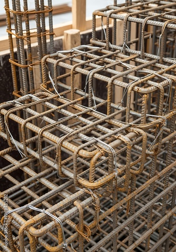 Rebar cage for reinforced concrete foundation