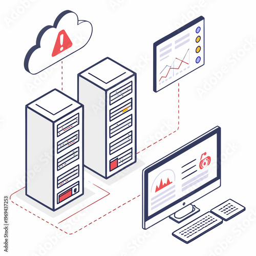 Server network alert and cloud security issue