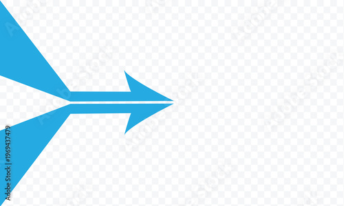 Canvastavla Two converging paths form an arrow pointing upwards on a  background