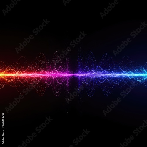 Abstract dark background featuring deep energetic ripples and vibrant sound waves creating complex vibrational patterns and echoing textures ,surface ,field ,resonance