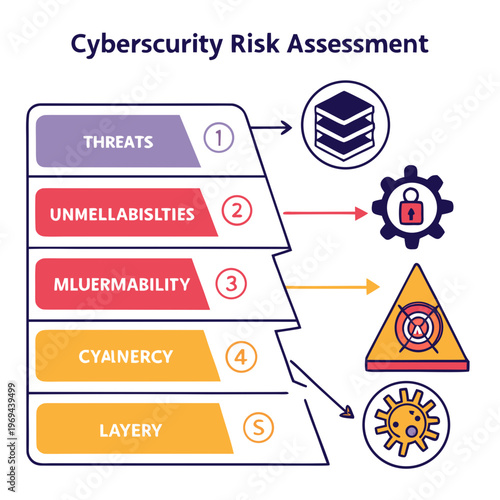 Cybersecurity risk assessment infographic
