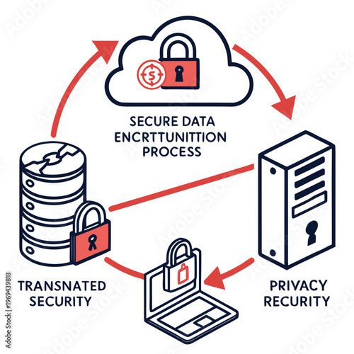 Cloud data security and privacy infographic