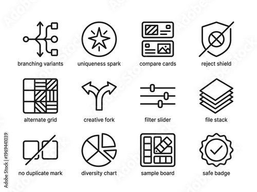 Icon Collection for Business Technology and Data