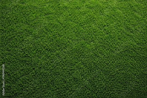 Lush green turf grass texture background with vibrant artificial grass surface