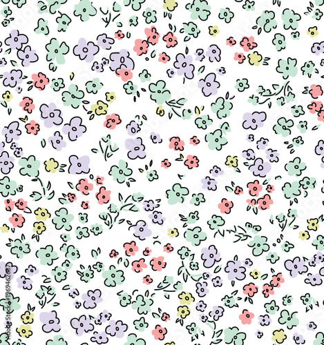 Floral Seamless Rotary Repeatable Print