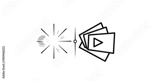 Creative inspiration sparking new ideas and digital content creation