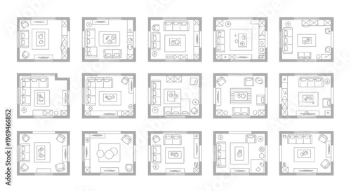 Various apartment floor plans and layouts designs