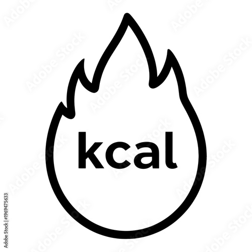 Flame Burning Calorie Line Icon