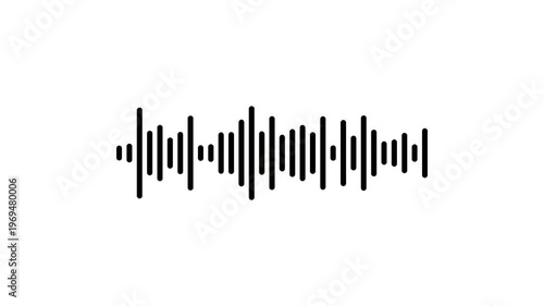 Audio sound waveform animation on a white background