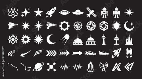 retro futurstic shapes bundle collections