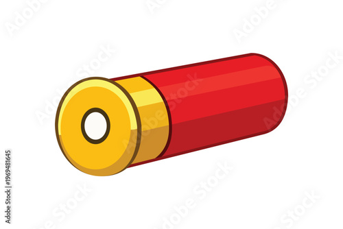 shotgun shell simple cartoon illustration