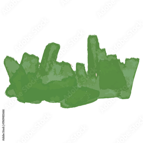 わんぱく水彩シリーズ 幼稚園・保育園向け 草むらのイラスト 装飾背景 ビビッドカラー