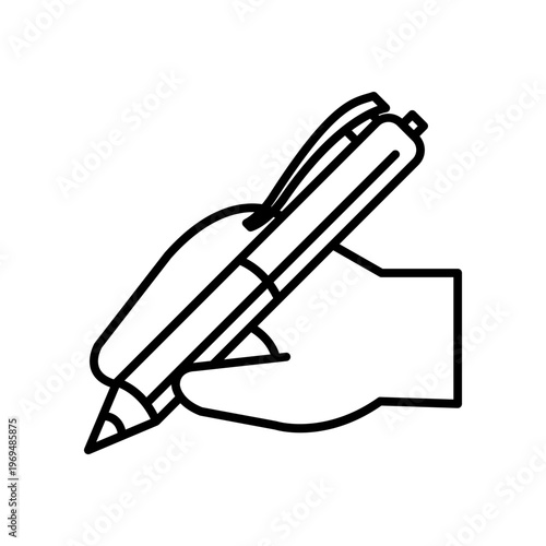 Writing gesture icon