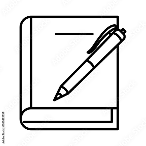 Book and pen icon