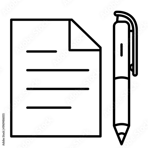 Paper and pen icon