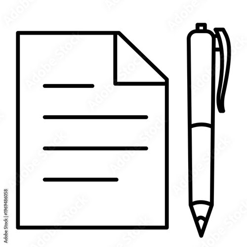 Paper and pen icon