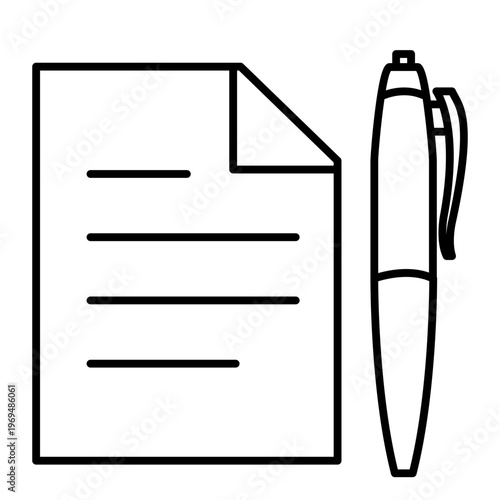 Paper and pen icon