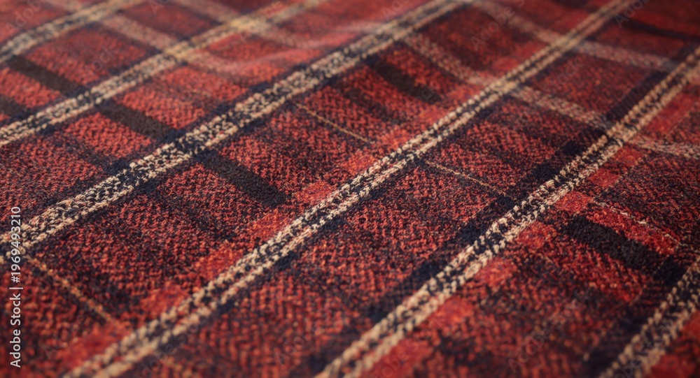 Fototapeta premium Tweed textile with intricate plaid design for fashion use