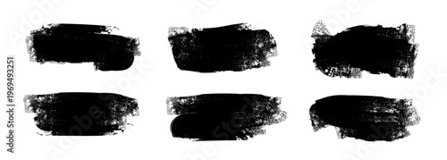 Set of Grunge Brush strokes , Paintbrush Grunge design elements, Hand drawn Grunge texture, text box backgrounds vector illustrator
