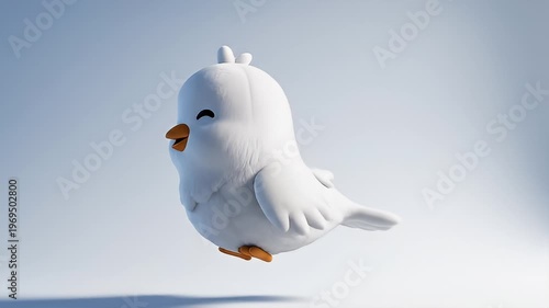 Wallpaper Mural Animated white bird in flight. Torontodigital.ca