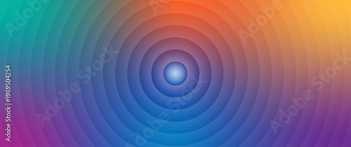 Vibrant abstract vector illustration featuring colorful layered concentric circles and gradients