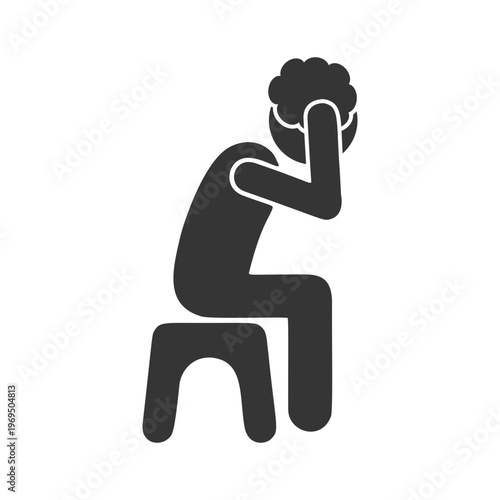 洗髪する人物のシルエットアイコン