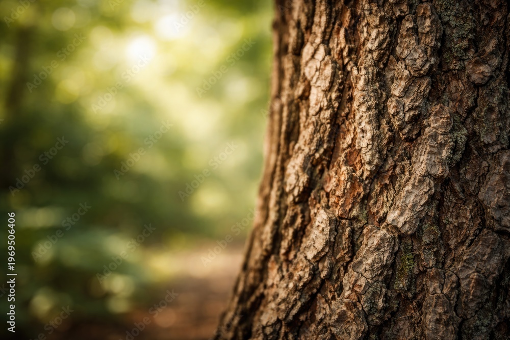 Fototapeta premium Bark texture background with soft daylight and ample copy space