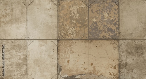 shabby canvas backdrop with antique stone tile designs and patchwork cement texture