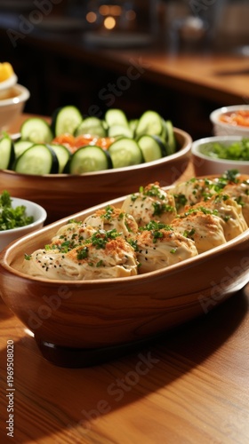 Delicious Meze Platter with Dips