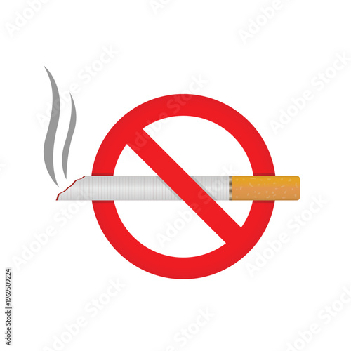  No smoking sign design on white background