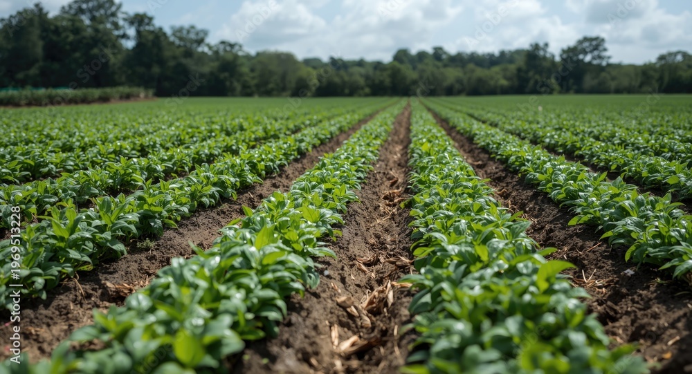 Obraz premium Implementing Phaseolus Vulgaris Growth on Farm Lands