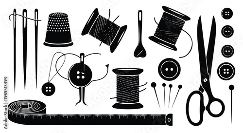 Essential Sewing and Tailoring Tools Collection.